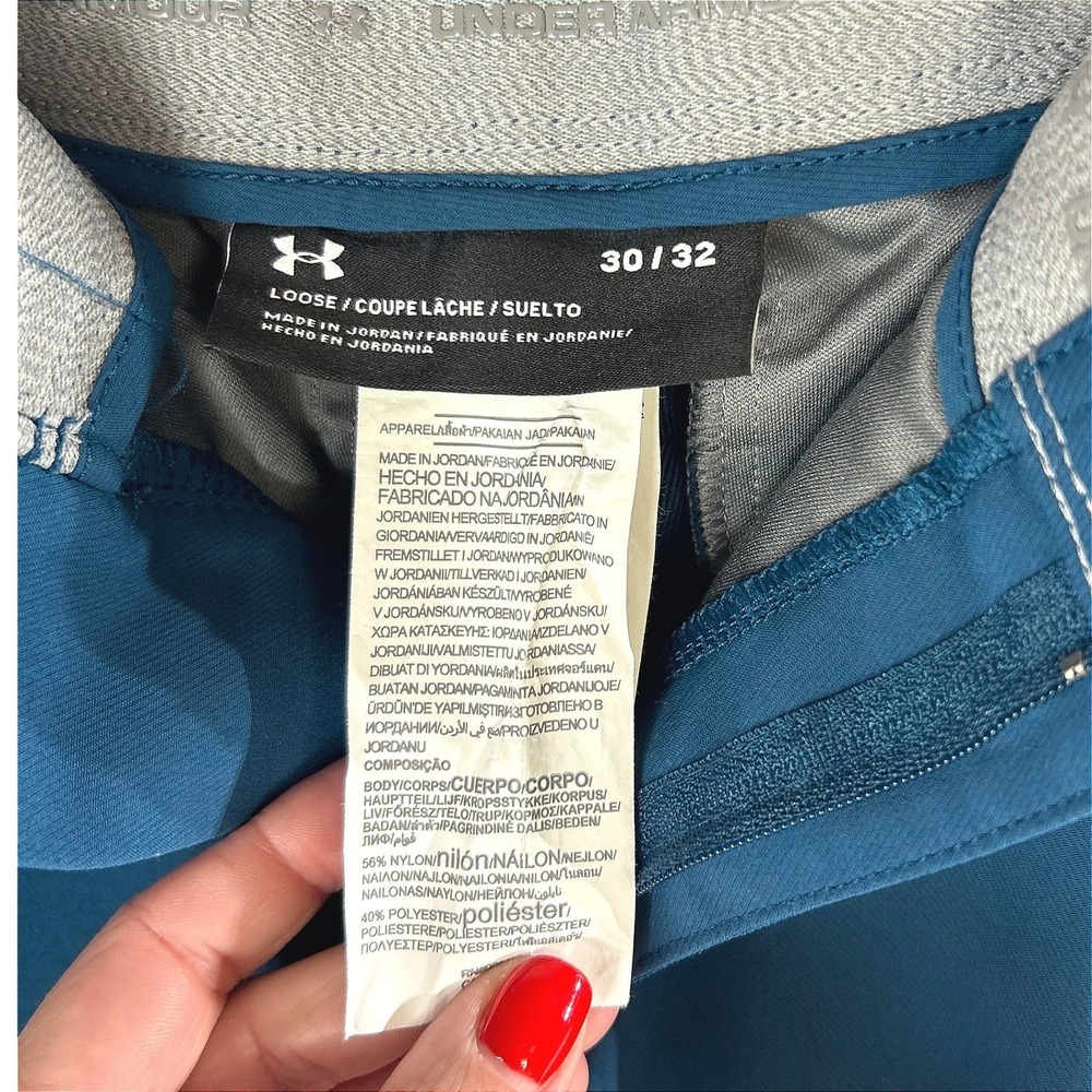 Under Armour Teal Blue Nylon Blend Performance Pants 30/32 Gorpcore Techwear - Picture 8 of 8